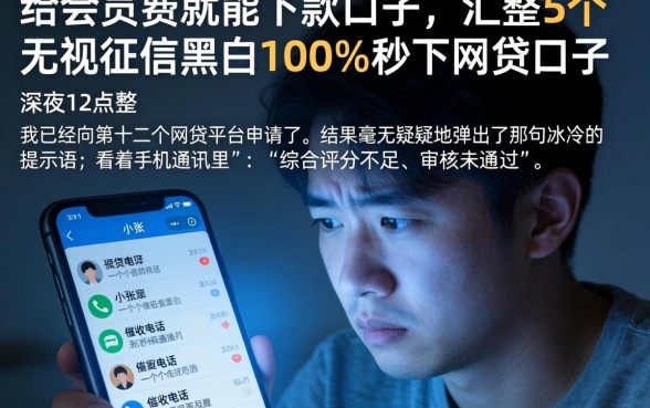 给会员费就能下款的口子，汇整5个无视征信黑白100%秒下网贷口子
