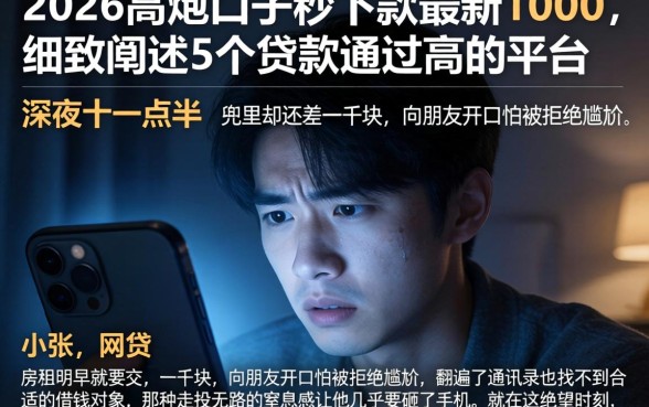 2026高炮口子秒下款最新1000，细致阐述5个贷款通过高的平台
