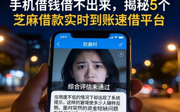 手机借钱借不出来，揭秘5个芝麻借款实时到账速借平台