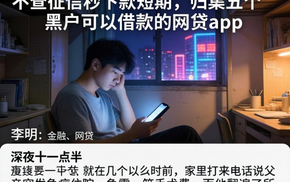 不查征信秒下款短期，归集五个黑户可以借款的网贷app