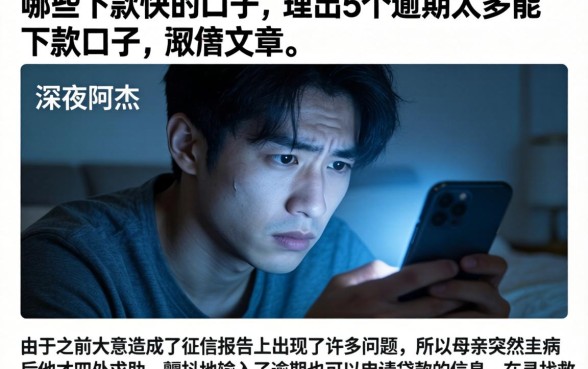 哪些下款快的口子，理出5个逾期太多能下款口子