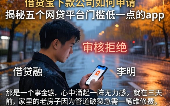 借贷宝下款公司如何申请，揭秘五个网贷平台门槛低一点的app