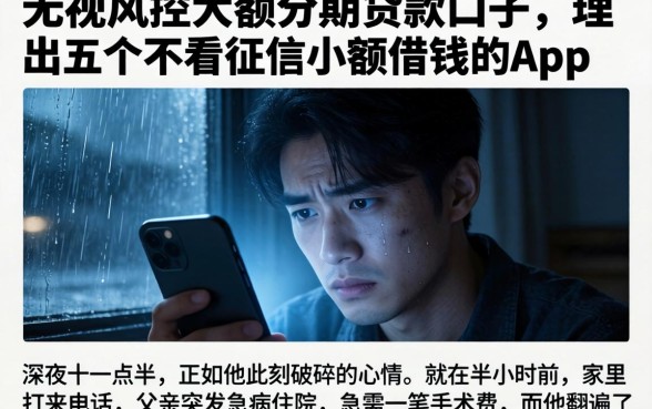 无视风控大额分期贷款口子，理出五个不看征信小额借钱的app