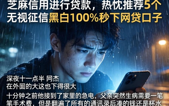 芝麻信用进行贷款，热忱推荐5个无视征信黑白100%秒下网贷口子