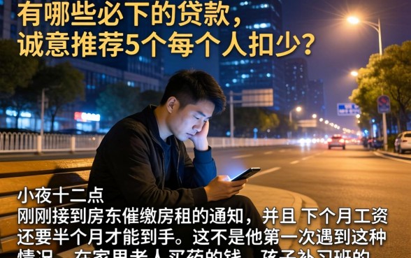 有哪些必下的贷款，诚意推荐5个每个人扣多少？