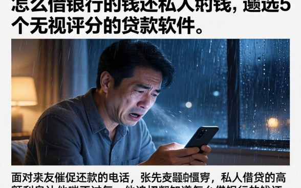 怎么借银行的钱还私人的钱，遴选5个无视评分的贷款软件