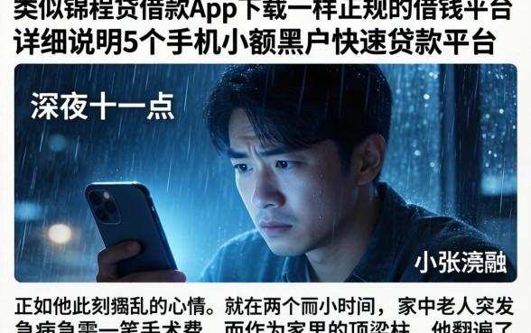 类似锦程贷借款app下载一样正规的借钱平台，详尽说明5个手机小额黑户快速贷款平台