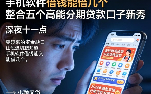 手机软件借钱能借几个，整合五个高能分期贷款口子新秀