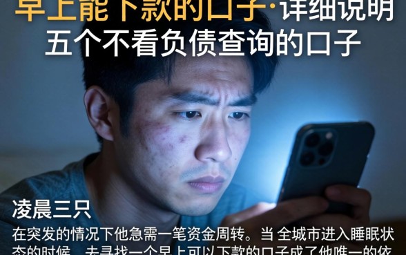 早上能下款的口子，详尽说明五个不看负债查询的口子