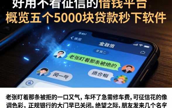 好用不看征信的借钱平台，概览五个5000块贷款秒下软件