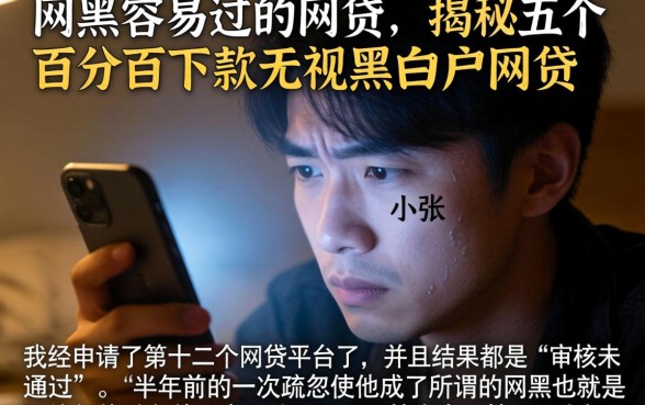 网黑容易过的网贷,揭秘五个百分百下款无视黑白户网贷