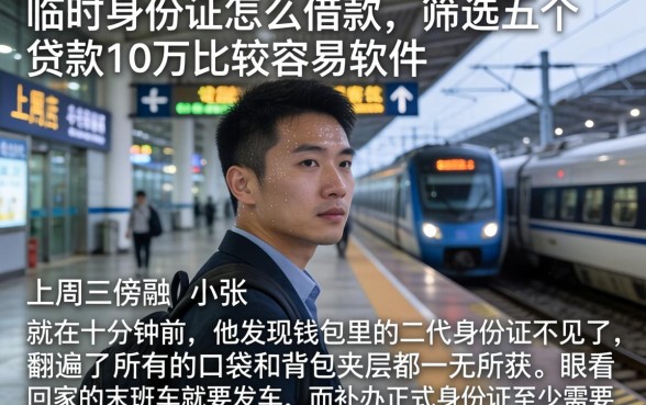临时身份证怎么借款，筛选五个贷款10万比较容易的软件
