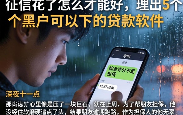 征信花了怎么才能好，理出5个黑户可以下的贷款软件