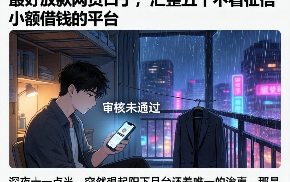 最好放款的网贷口子，汇整五个不看征信小额借钱的平台