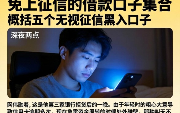 免上征信的借款口子集合，概括五个无视征信黑户口子