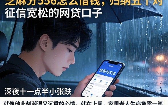 芝麻分556怎么借钱，归纳五个对征信宽松的网贷口子