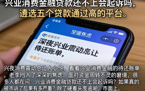 兴业消费金融贷款还不上会起诉吗，遴选五个贷款通过高的平台