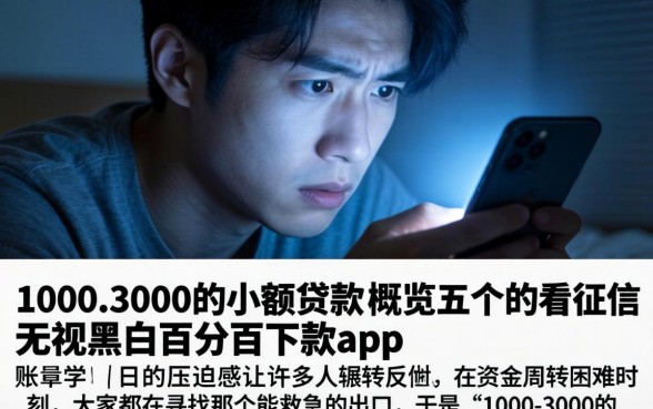 1000-3000的小额贷款，概览五个不看征信无视黑白百分百下款app