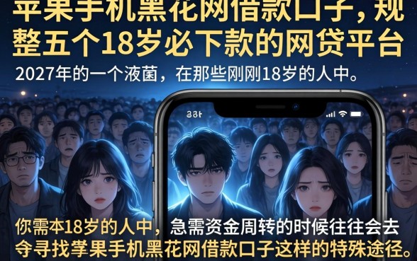 苹果手机黑花网借款口子，规整五个18岁必下款的网贷平台