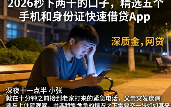 2026秒下两千的口子，精选五个手机和身份证快速借钱app