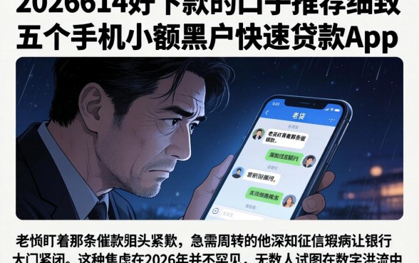 2026614好下款的口子推荐，细致阐述五个手机小额黑户快速贷款app