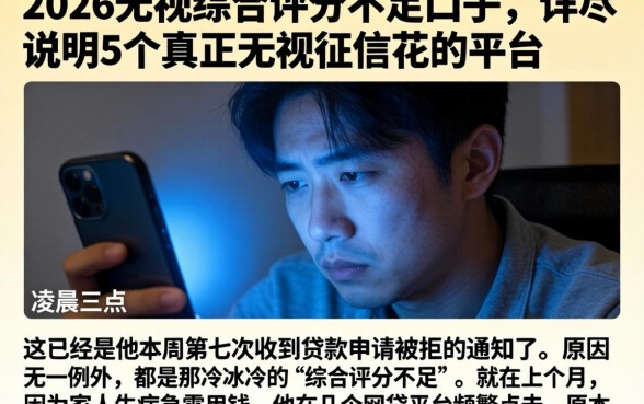 2026无视综合评分不足的口子，详尽说明5个真正无视征信花的平台
