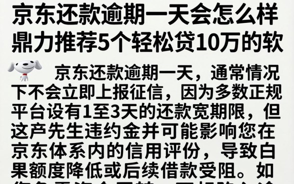 京东还款逾期一天会怎么样，鼎力推荐5个轻松贷10万的软件