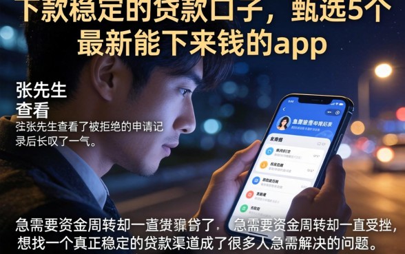 下款稳定的贷款口子，甄选5个最新能下来钱的app