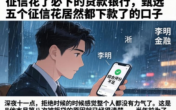 征信花了必下的贷款银行，甄选五个征信花居然都下款了的口子
