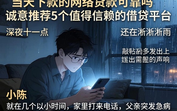 当天下款的网络贷款可靠吗，诚意推荐5个值得信赖的借贷平台
