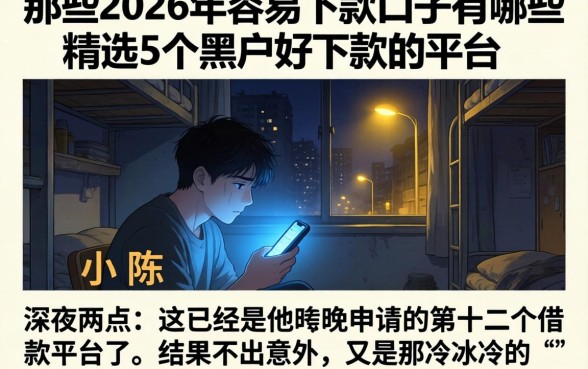 那些在2026年容易下款的口子有哪些，精选5个黑户好下款的平台