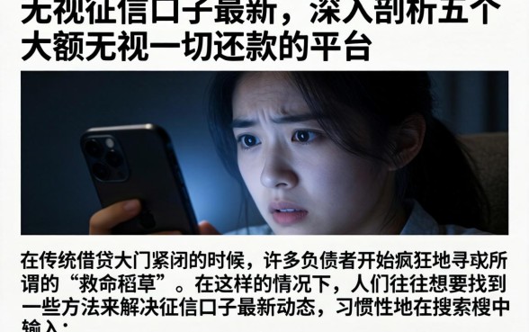 无视征信口子最新，深入剖析五个大额无视一切还款的平台