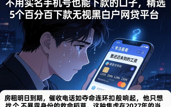 不用实名手机号也能下款的口子，精选5个百分百下款无视黑白户网贷平台