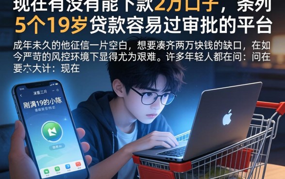 现在有没有能下款2万的口子，条列5个19岁贷款容易过审批的平台