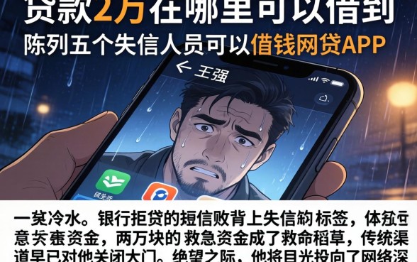 贷款2万在哪里可以借到，陈列五个失信人员可以借钱的网贷app