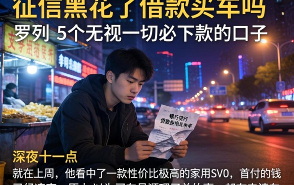 征信黑花了借款买车吗，罗列5个无视一切必下款的口子
