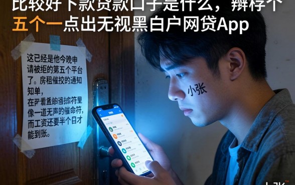 比较好下款的贷款口子是什么，枚举五个无视黑白户网贷app