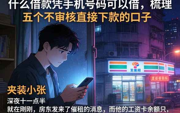 什么借款凭手机号码可以借，梳理五个不审核直接下款的口子