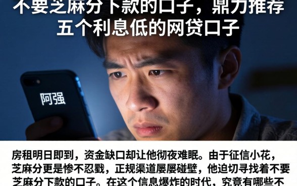 不要芝麻分下款的口子，鼎力推荐五个利息低的网贷口子