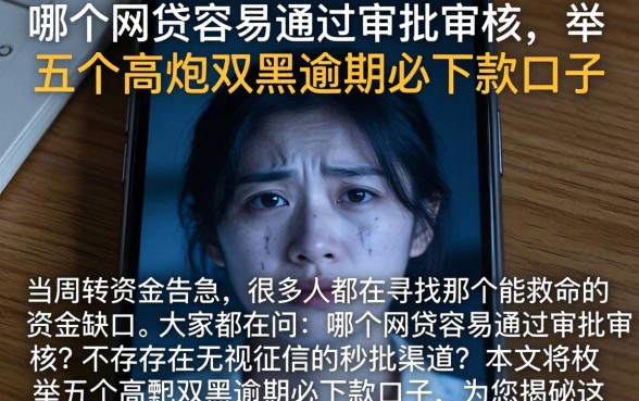 哪个网贷容易通过审批审核，枚举五个高炮双黑逾期必下款口子