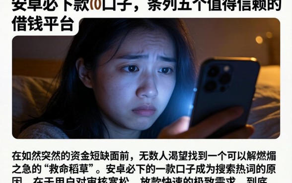 安卓必下款的口子，条列五个值得信赖的借钱平台