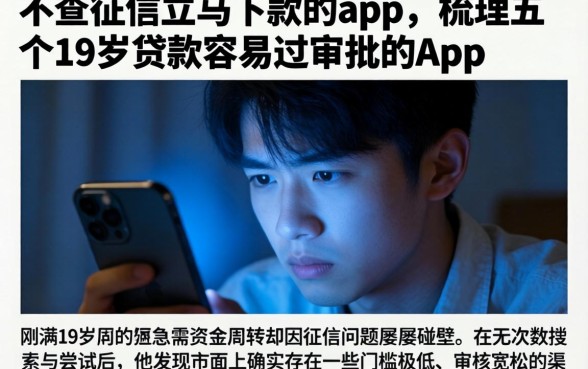 不查征信立马下款的app，梳理五个19岁贷款容易过审批的app