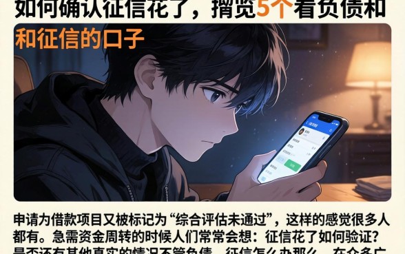 如何确认征信花了，概览5个不看负债和征信的口子