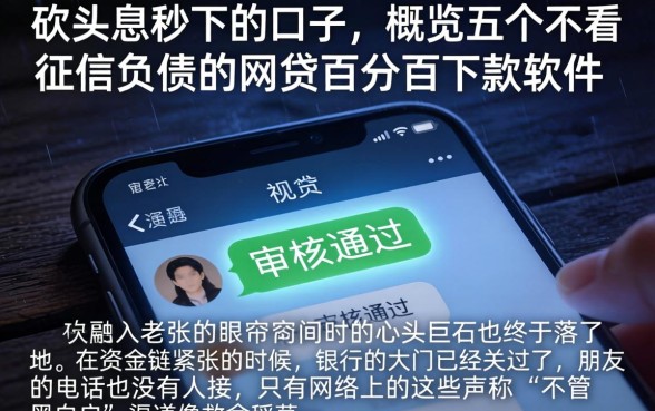 砍头息秒下的口子，概览五个不看征信负债的网贷百分百下款软件