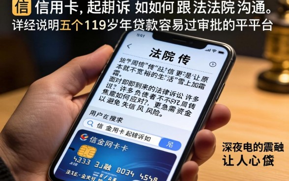 信用卡起诉如何跟法院沟通，详尽说明五个19岁贷款容易过审批的平台