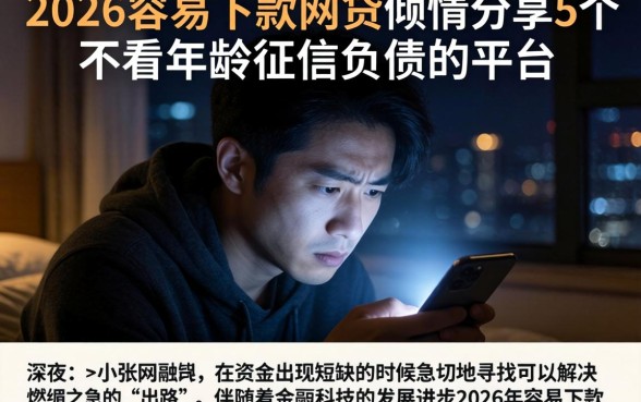 2026容易下款的网贷，倾情分享5个不看年龄征信负债的平台