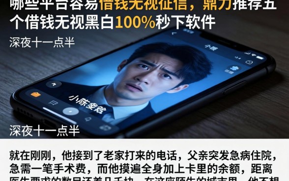 哪些平台容易借钱无视征信，鼎力推荐五个借钱无视黑白100%秒下软件