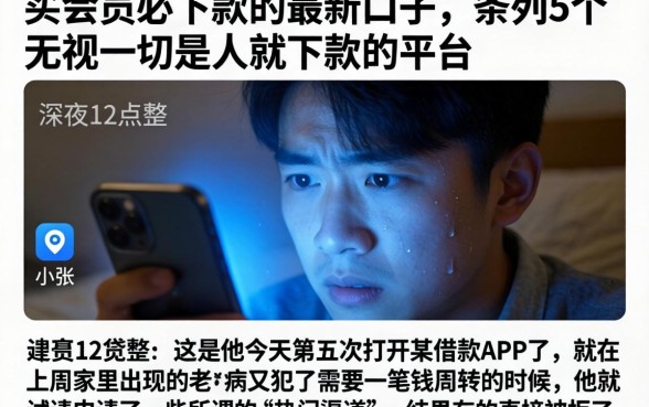 买会员必下款的最新口子，条列5个无视一切是人就下款的平台