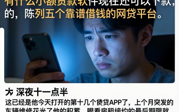 有什么小额贷款软件现在还可以下款的，陈列五个靠谱借钱的网贷平台