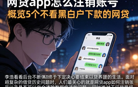 网贷app怎么注销账号，概览5个不看黑白户下款的网贷